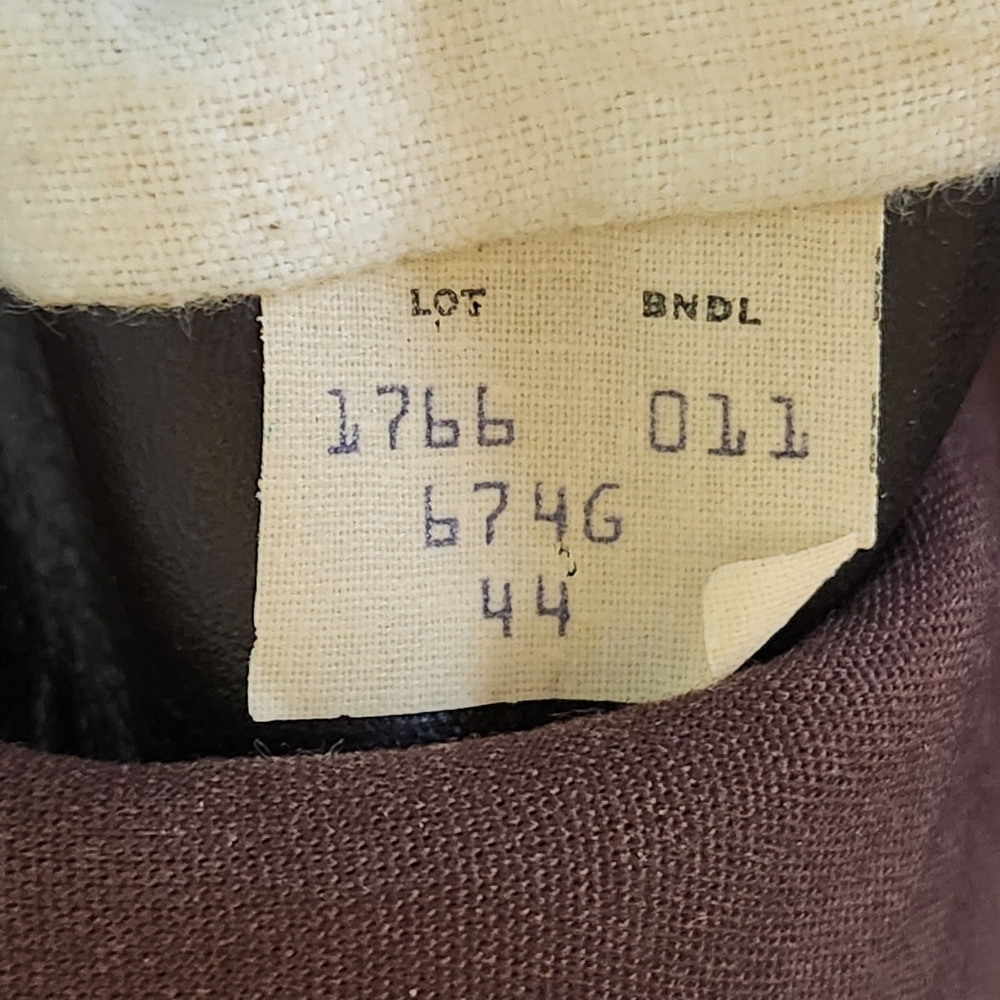 VTG Late ’70s Schott I.S. 674.M.S Heavyweight Leather Flight Jacket  Size 44 - Picture 4 of 16
